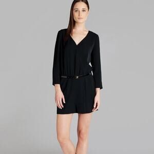 Ted Baker Black Belted Long-Sleeve Romper
